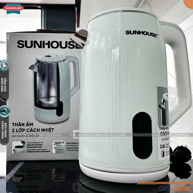 Ấm siêu tốc 2.8L 2 lớp Sunhouse SHD1364 - 1500W
